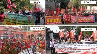 The Call of AICWF: Construction Workers Observe All-India Protest Day