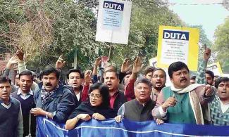 Delhi University Teachers Strike Work Seeking Payment of Salary